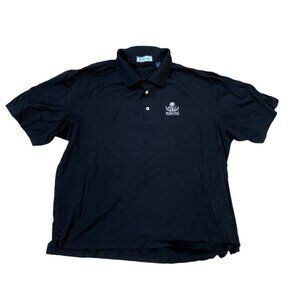 BEVERLY HILLS COUTRY CLUB Polo Shirt Men's XL Black Supima Cotton Short Sleeve‍‍